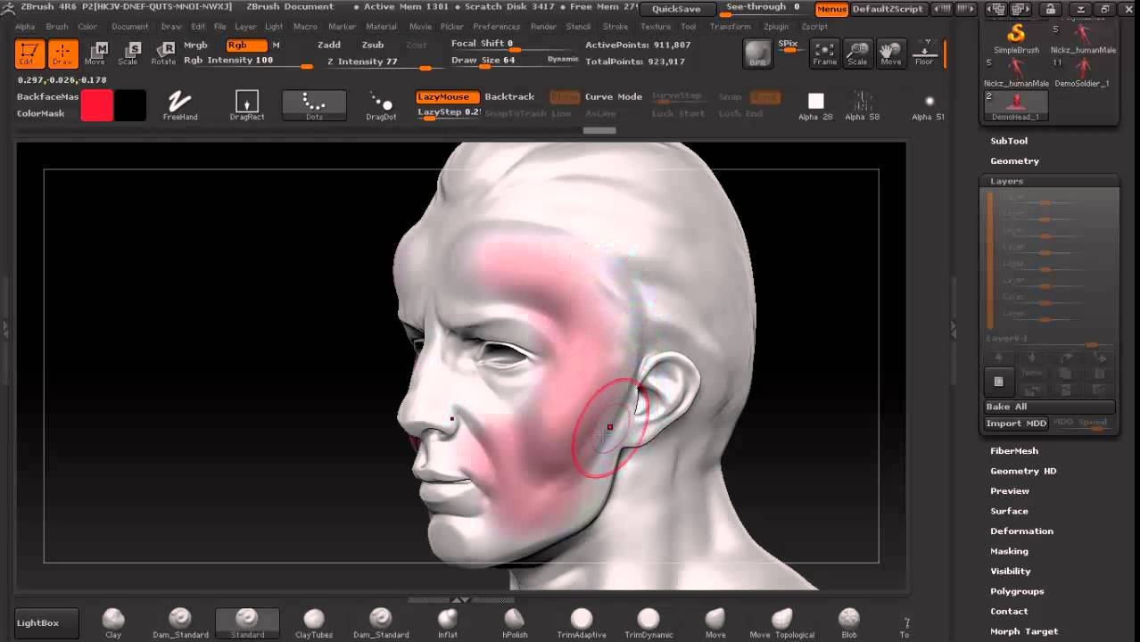 zbrush activate layer recording mode