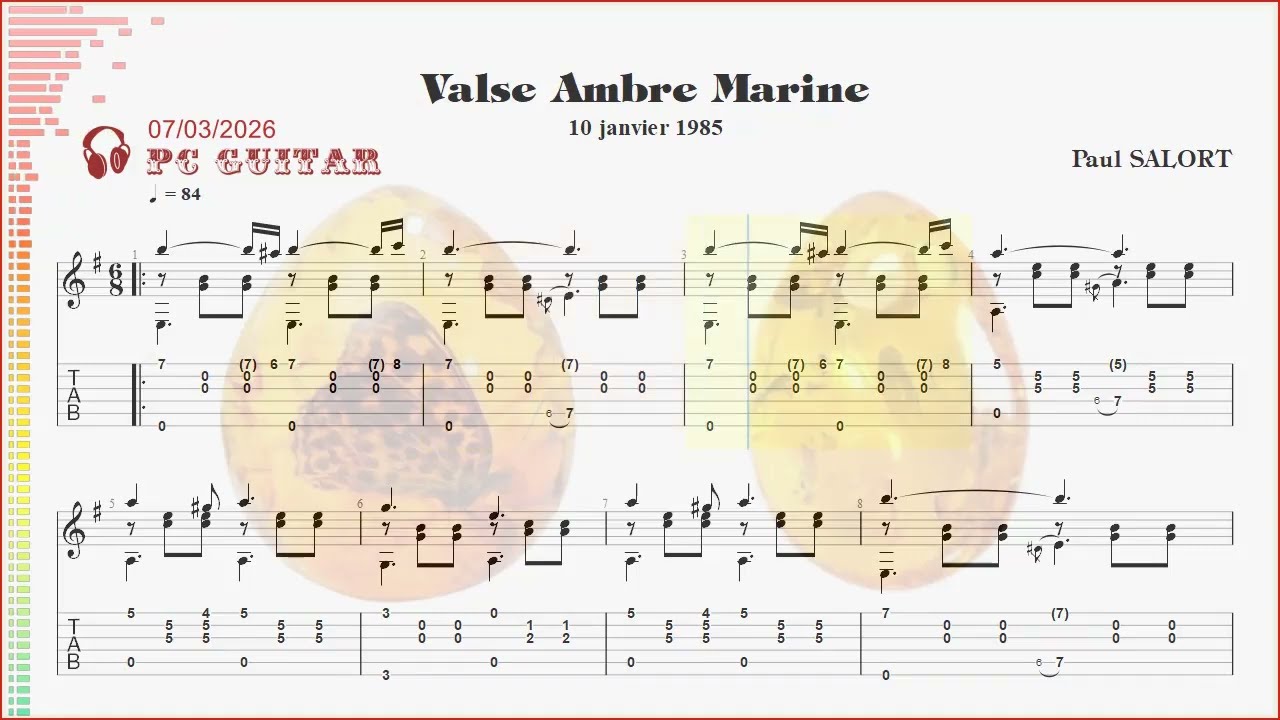 Paul Salort, Valse Ambre Marine, guitar