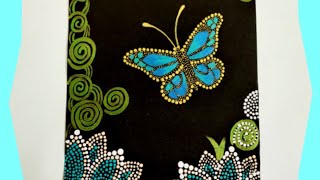 Easy Dot Painting | Butterfly Dot Art | Beautiful butterfly painting using dot art