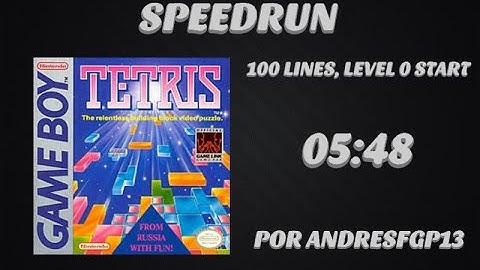 Tetris (gameboy) 100 lines, level 0 start Speedrun Former PB in 05:48 by andresfgp13