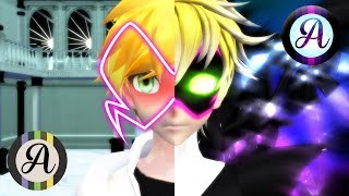 【MMD】Miraculous ☆ Adrien Akumatized + Transformation「New Villain FANMADE」