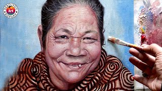 How to Paint with Acrylic like Oil | Portrait Painting with Acrylic by Debojyoti Boruah