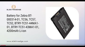 Battery for Zebra BT-000314-01, TC56, TC57, TC52, BTRY-TC51-44MA1-01, 4200mAh Li-ion