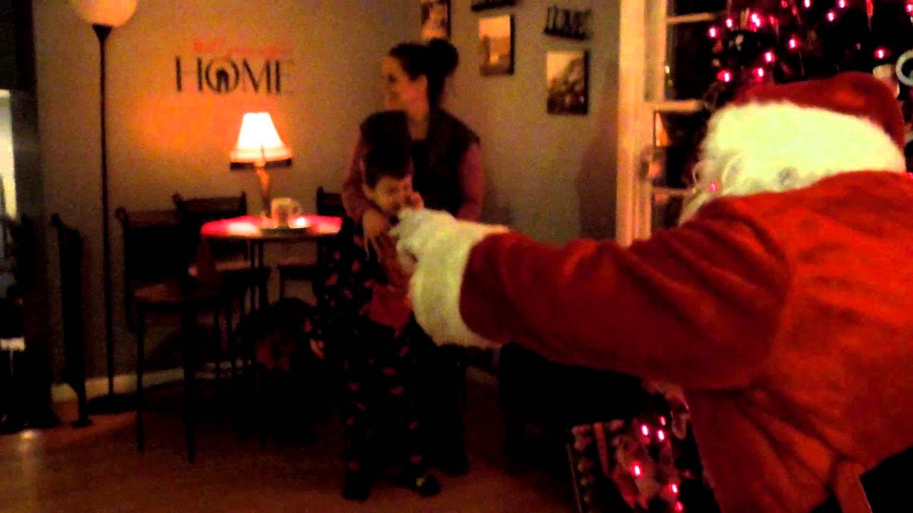 Santa bringing presents to Griffin & Peyton-2012