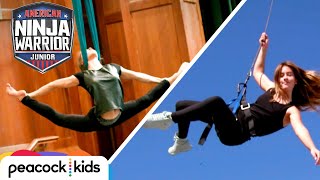 AMERICAN NINJA WARRIOR JUNIOR | Kid Stuntwoman Faces Off with Aerial Acrobat