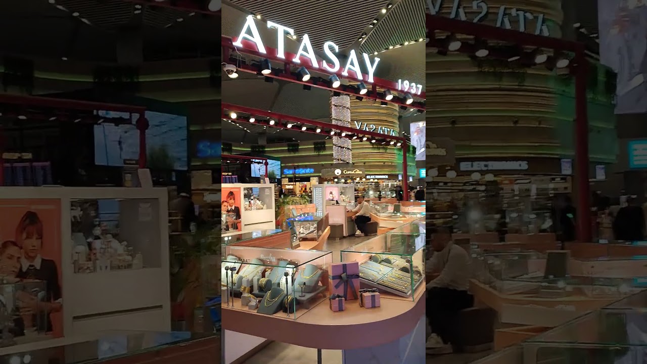 The beautiful Gift Shop at Istanbul airport Turkey. 