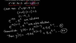 Diff Eqn: Solving a second order IVP