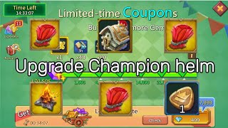 : 150$ in Upgrade Champion Helm,Road to Full Set - Lords Mobile #lordsmobile