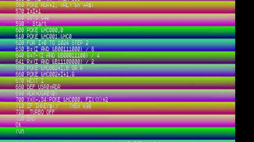 MSX Screen 0 multicolor demo
