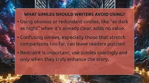 What Similes Should Writers Avoid Using? - The Prose Path