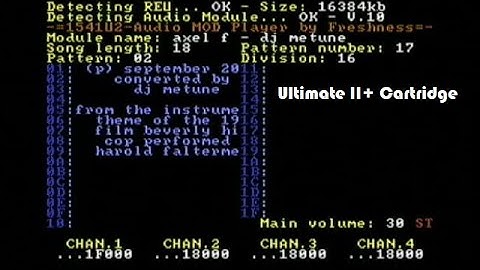 COMMODORE 64 - AXEL F BY DJ METUNE WITH ULTIMATE II+ CARTRIDGE