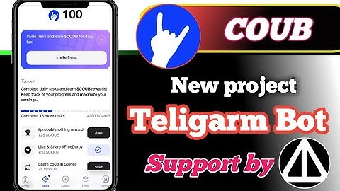Coub Airdrop || Coub Telegram Bot || Notcoin Support Coub Airdrop ||Coub New Teligarm project 2024