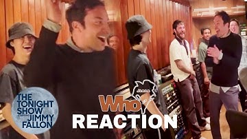 Jimin & Jimmy Fallon Reacting to "WHO" for the First Time | BTS Jimin Reacting to "WHO" #지민