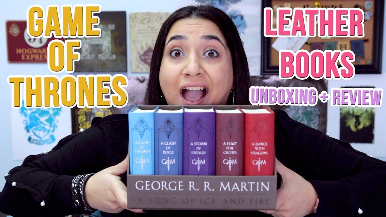 game of thrones หนังสือ boxset ราคา  New  Game of Thrones Leather Boxed Set Unboxing and Review | GeekGlitz