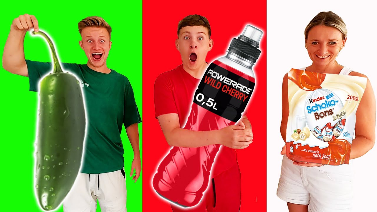 NUR in der FARBE ESSEN die du TRÄGST 🤣 TipTapTube Food Challenge