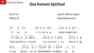 Tutorial Mudah ! Full Not Angka Lagu Komuni Spiritual / Komuni Batin ~ Damian Alma by Faustinus Dama