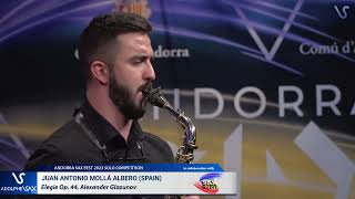 ANDORRA SAX FEST 2023: Juan Antonio Mollá Albero (Spain) plays Elegie Op. 44, Alexander Glazunov