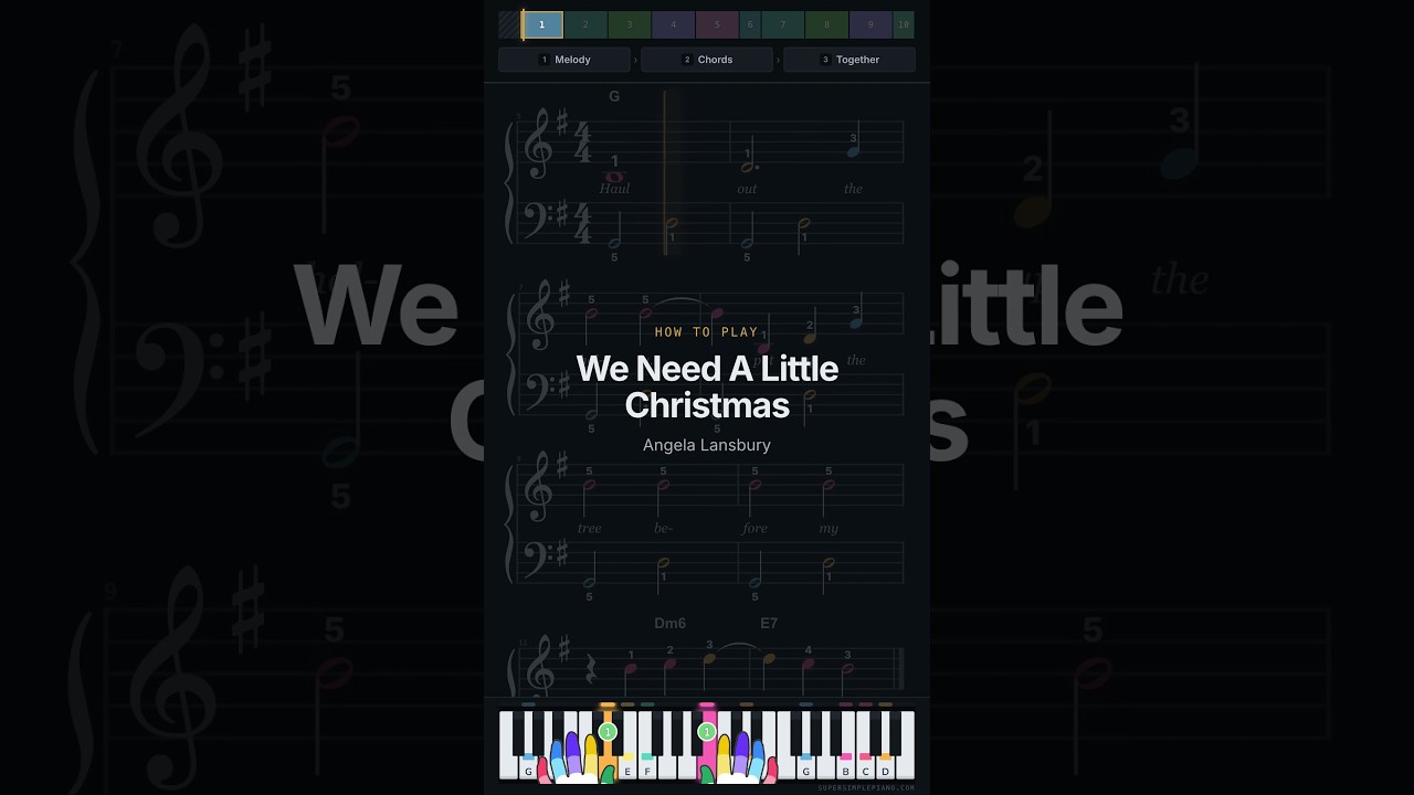 在 YouTube 上觀看「EASY PIANO | We Need A Little Christmas - Angela Lansbury | Sheet Music and Finger Numbers #shorts」 在 YouTube 上觀看「EASY PIANO | We Need A Little Christmas - Angela Lansbury | Sheet Music and Finger Numbers #shorts」