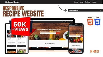 How To Make Recipe Website Using HTML CSS | Responsive HTML CSS Website | @webcoding25
