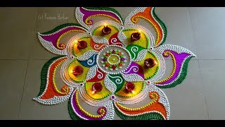 Beautiful and unique rangoli design | rangoli design for festivals | Rangoli by Poonam Borkar