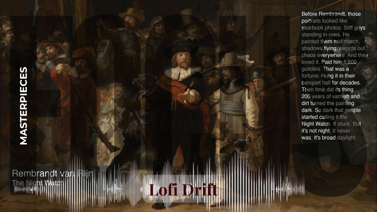 Focus - Lofi Drift with Old Masters | Rembrandt · The Night Watch & others