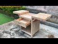 Perfect Woodworking Project // How To Build A Portable Miter Saw Station With Full Features