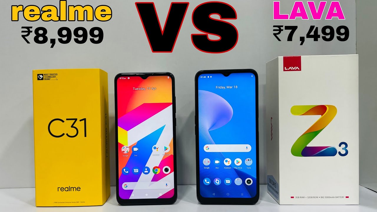 Lava Z3 🆚 realme C31 ⚡ Unboxing & Comparison