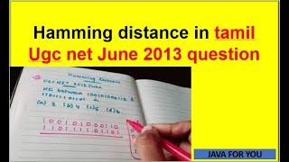Hamming Distance with example in tamil|ugc net june 2013|how to calculate Hamming distance|network