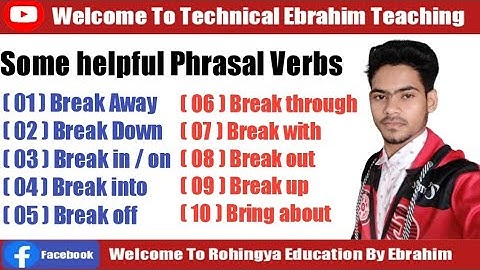 Advanced Phrasal Verbs in  Rohingya language from English By Ebrahim Academy