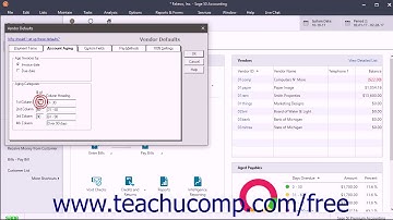 Sage 50 2018 Tutorial Setting Vendor Defaults Sage Training