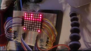 8x8 LED Matrix Controlled by a Raspberry Pi 2nd Version