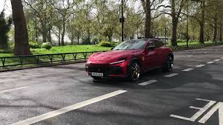 LOUD Exhaust SOUND & Acceleration Of Red £400K Ferrari Purosangue Luxury SUV Car On London Street!