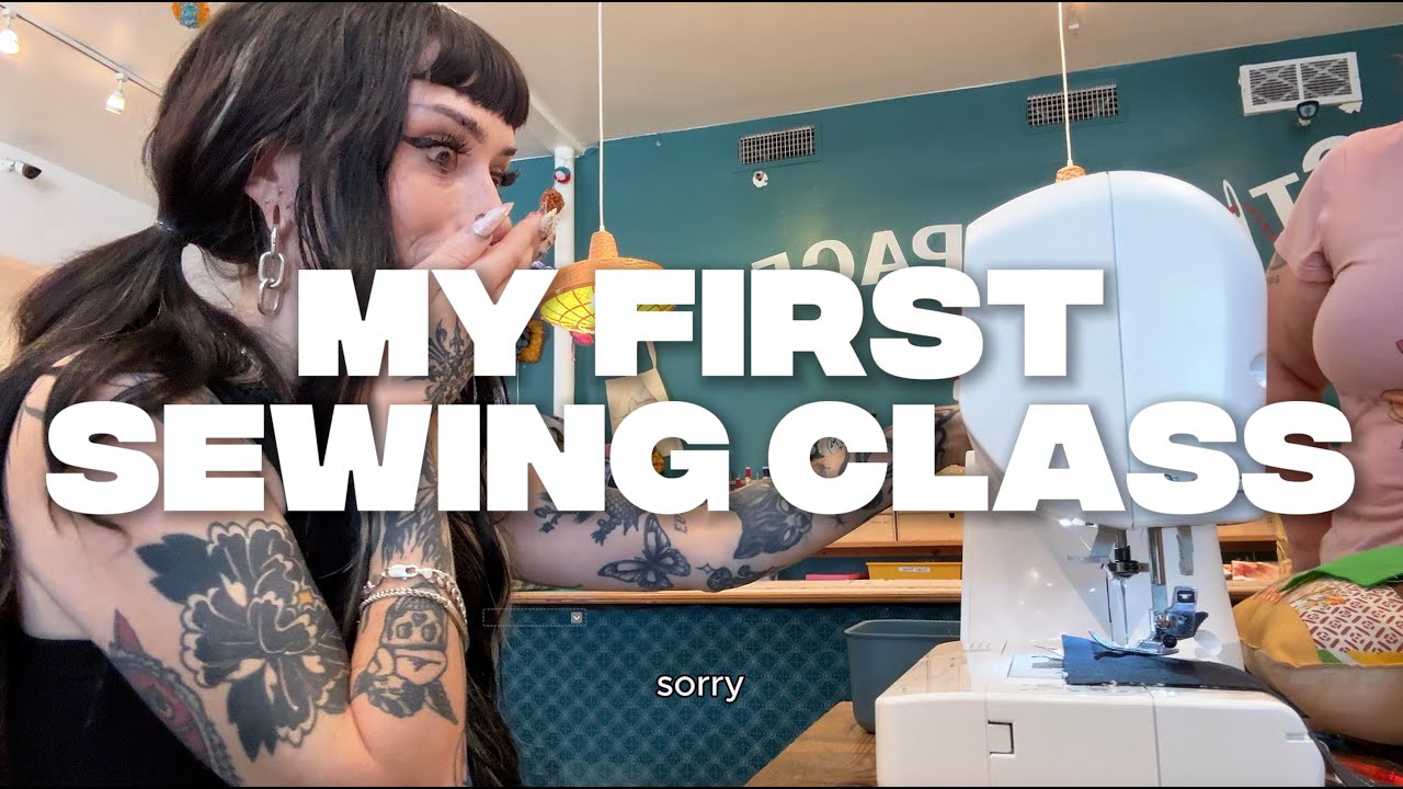 THIS IS YOUR SIGN TO TRY SOMETHING NEW come with me to my first sewing ...