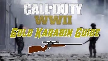 CALL OF DUTY WORLD WAR 2 - Get GOLD Karabin EASY guide!