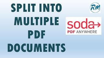 How to split a PDF document into multiple PDF documents