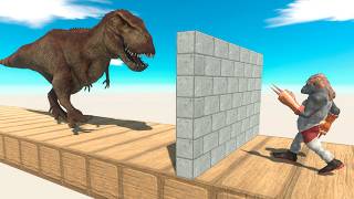 Clash at the Wall: 1vs1 Primates vs Carnivore Dinosaurs - Animal Revolt Battle Simulator