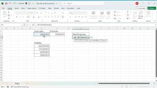 How to count (calculate) working days in excel using Networkdays function