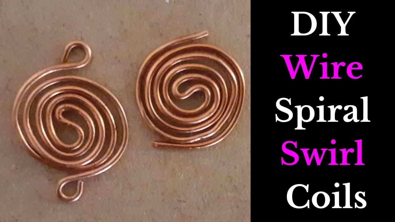 Handmade Copper Headpins Flat Spiral