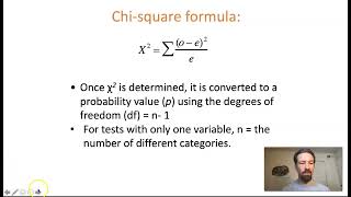 Biostatistics USC Upstate BIOL 102 - Chi Square