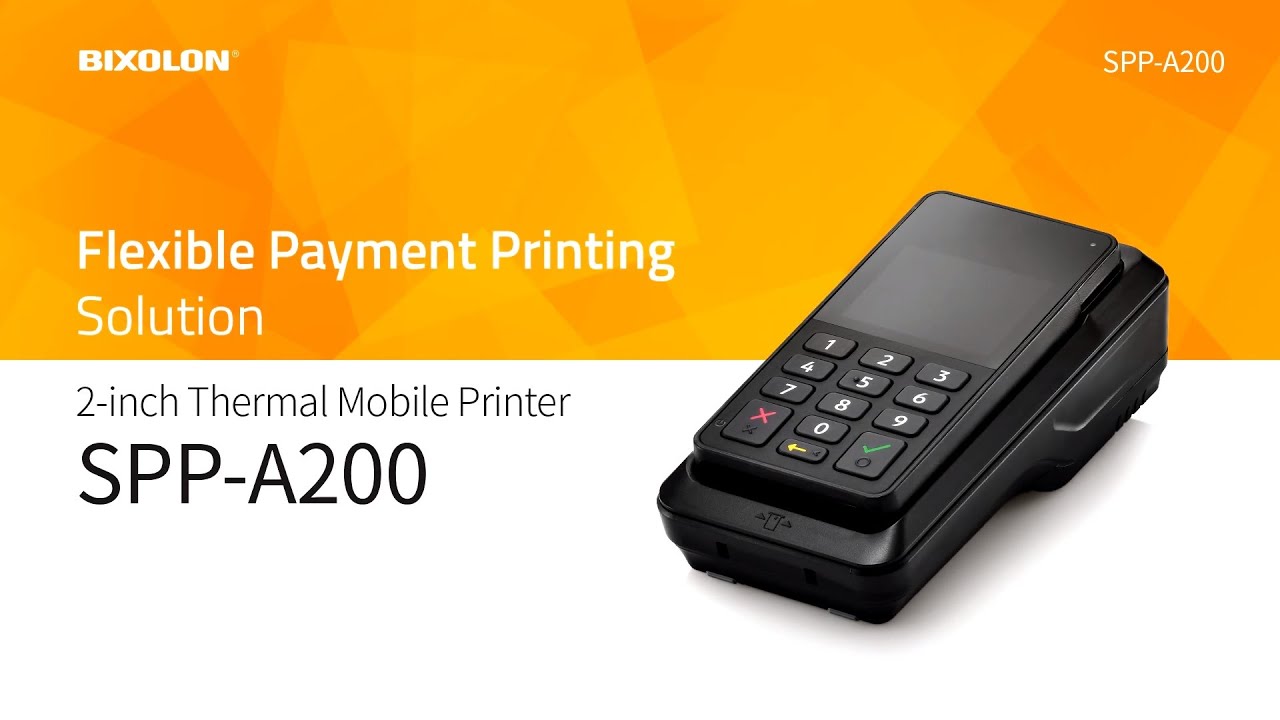 Flexible Payment Printing Solution, BIXOLON SPP-A200 - YouTube