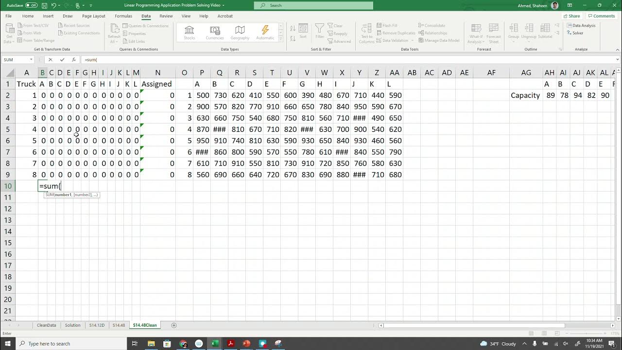 Application | Linear Programming | Problem Solving | MS Excel ...