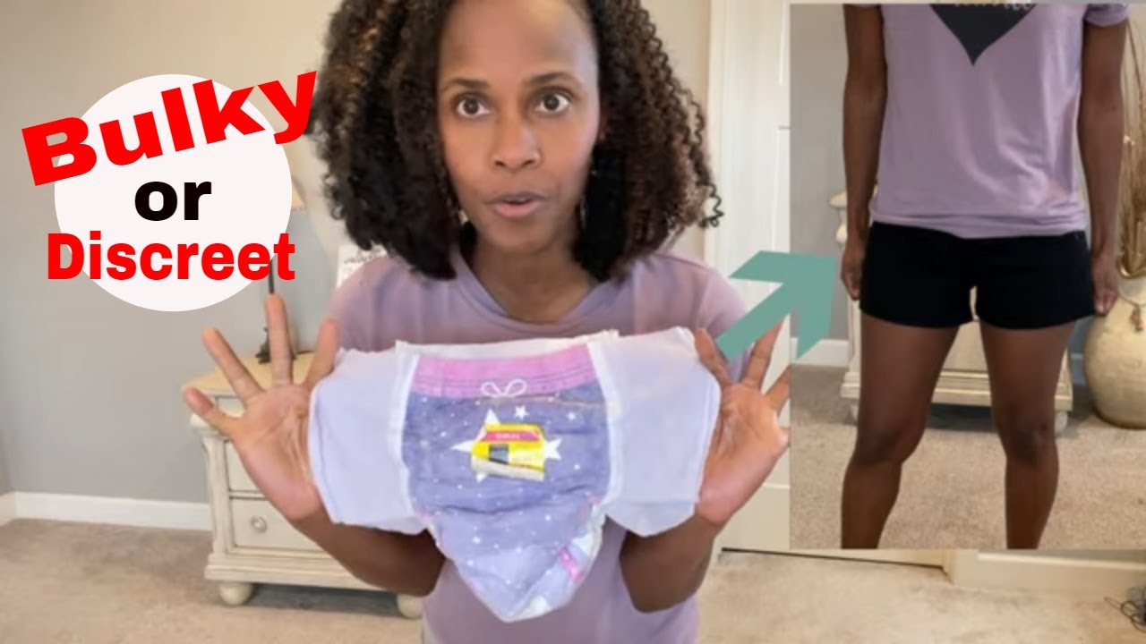 DIAPERS with MICRO SHORTS bulky or discreet How to dress discreetly wearing  a DIAPER (goodnites)? 