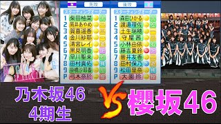 乃木坂46 4期生と櫻坂46が交流戦を行ったようです【パワプロ2020】