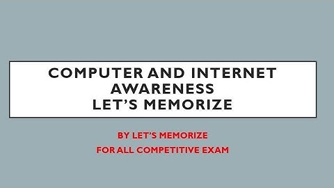 COMPUTER AND INTERNET AWARENESS || RHT || BY LET