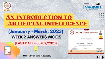 An Introduction to Artificial Intelligence || Week 2 Assignment Answers || NPTEL 2023