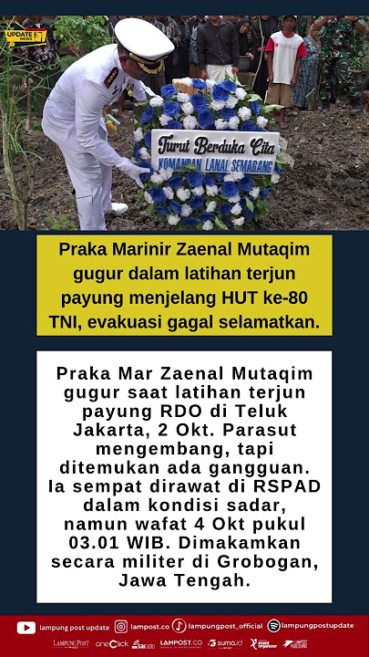 Kronologi Gugurnya Praka Marinir Zaenal Mutaqim Saat Terjun Payung Menjelang HUT Ke-80 TNI
