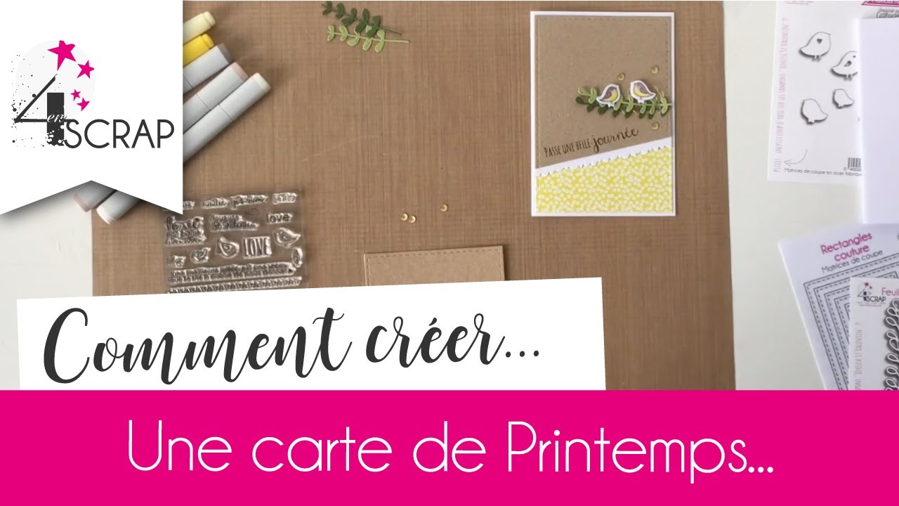Tuto Scrapbooking Carte De Printemps Avec Colorisation Aux Copics Par Couleuretscrap 4enscrap Youtube