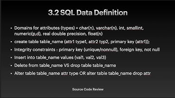 Database System Concepts Chapter 3 Review