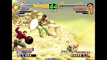 1032: King of Fighters 2000 NEOGEO MVS \\ Hinako, Blue Mary, King & Smart Chang max lvl runs & 1cc!