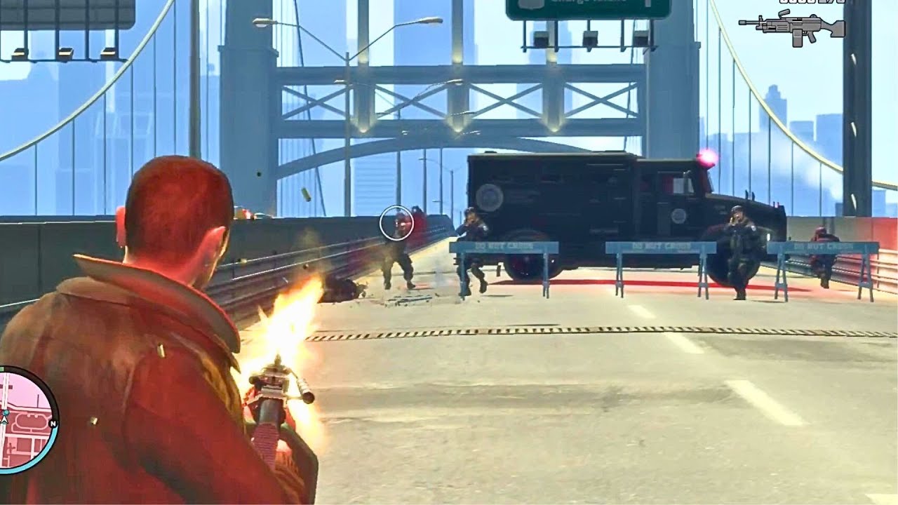 GTA 4 - SHOOTOUT AT TRAIN WATING STATION & FIGHT WITH SWAT & POLICE + SIX STARS